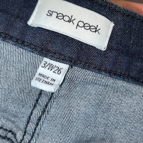 Never Worn! Size 3 High-waisted Dark Denim bellbottoms - Picture 3 of 3